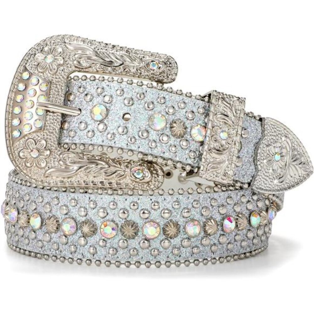 Gothic Bling Belt: Western Cowboy Style for Jeans